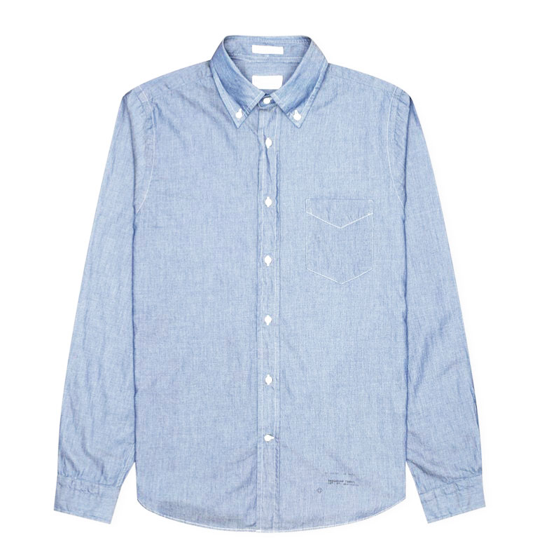GANT RUGGER Men's Light Indigo Luxury Indigo HOBD Shirt